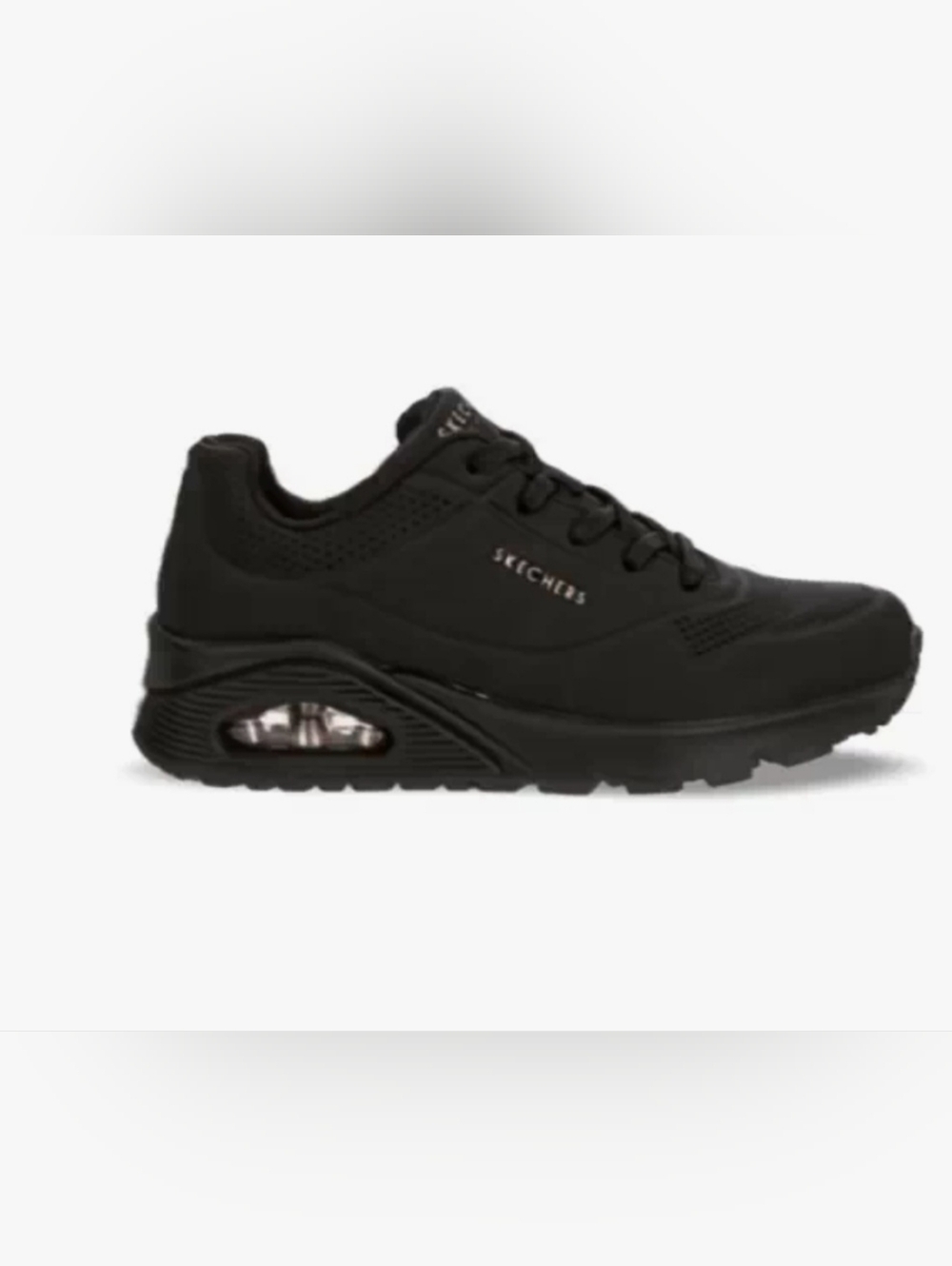 Skechers All-Black Air-Visible Cushion Trainer